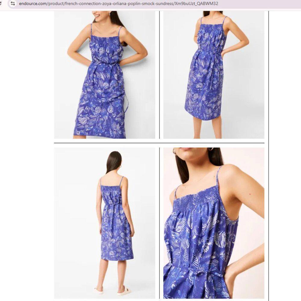 french connection Zoya Orliana Poplin Smock Sundress pink